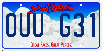 SD license plate 0UUG31