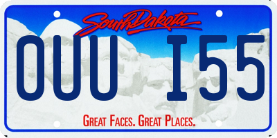 SD license plate 0UUI55