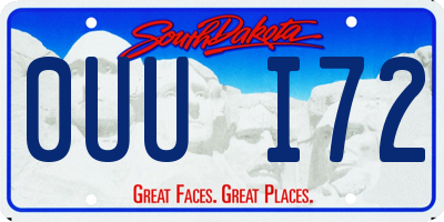 SD license plate 0UUI72