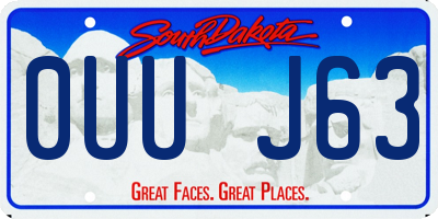 SD license plate 0UUJ63