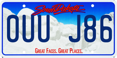 SD license plate 0UUJ86