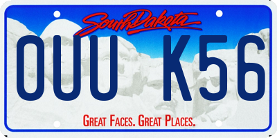 SD license plate 0UUK56