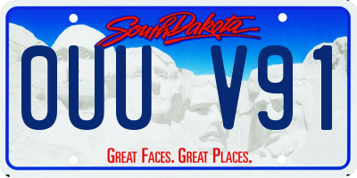 SD license plate 0UUV91