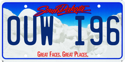 SD license plate 0UWI96