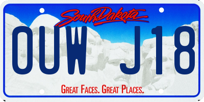 SD license plate 0UWJ18