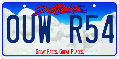 SD license plate 0UWR54