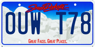 SD license plate 0UWT78