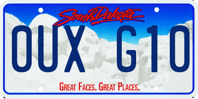 SD license plate 0UXG10