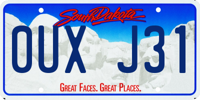 SD license plate 0UXJ31