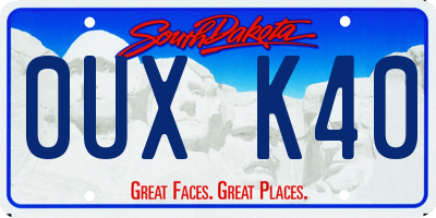 SD license plate 0UXK40