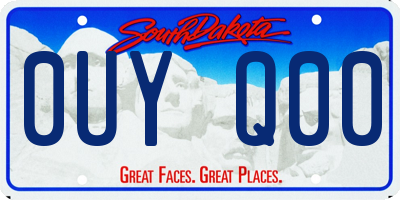 SD license plate 0UYQ00