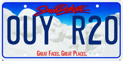 SD license plate 0UYR20