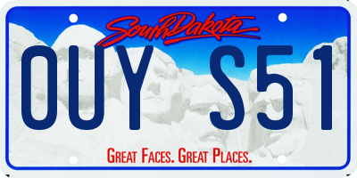 SD license plate 0UYS51