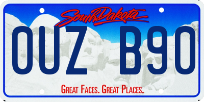 SD license plate 0UZB90