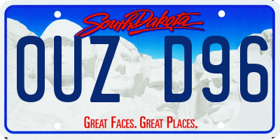 SD license plate 0UZD96