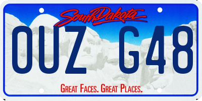 SD license plate 0UZG48