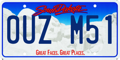 SD license plate 0UZM51