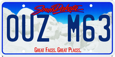 SD license plate 0UZM63