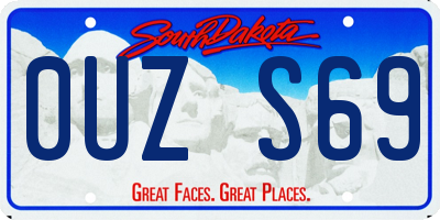 SD license plate 0UZS69
