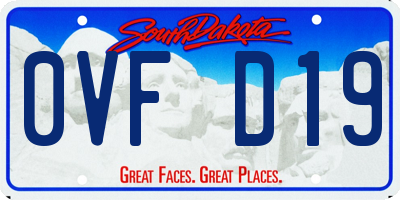 SD license plate 0VFD19