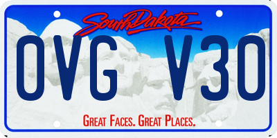 SD license plate 0VGV30