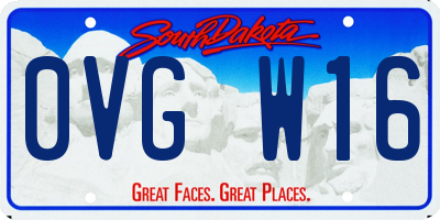 SD license plate 0VGW16