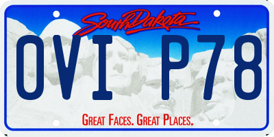 SD license plate 0VIP78