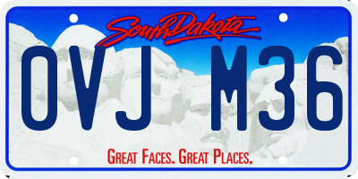 SD license plate 0VJM36