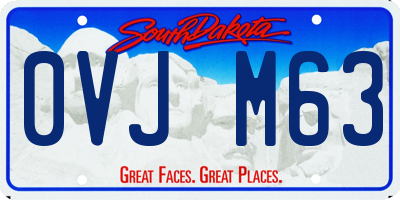 SD license plate 0VJM63