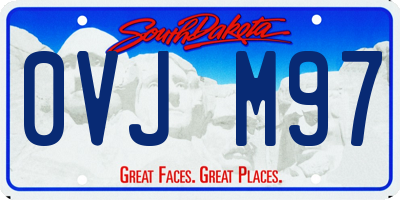 SD license plate 0VJM97