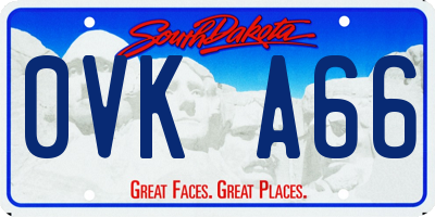 SD license plate 0VKA66
