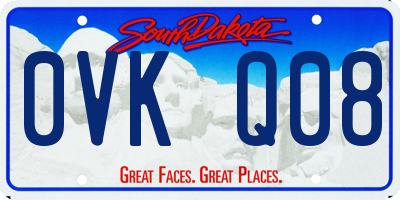 SD license plate 0VKQ08