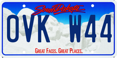 SD license plate 0VKW44