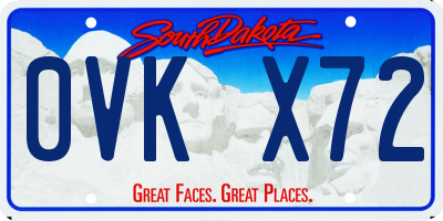 SD license plate 0VKX72