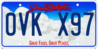SD license plate 0VKX97