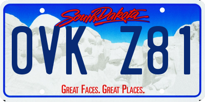 SD license plate 0VKZ81