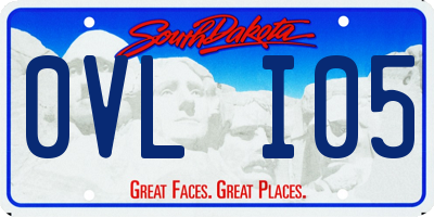 SD license plate 0VLI05