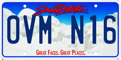 SD license plate 0VMN16