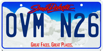 SD license plate 0VMN26