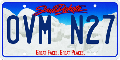 SD license plate 0VMN27