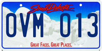 SD license plate 0VMO13