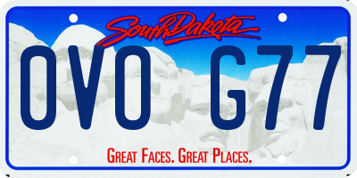 SD license plate 0VOG77