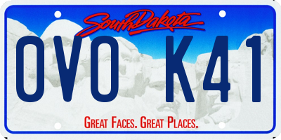 SD license plate 0VOK41