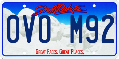 SD license plate 0VOM92
