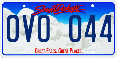 SD license plate 0VOO44