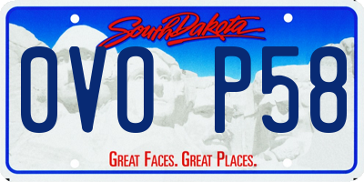 SD license plate 0VOP58