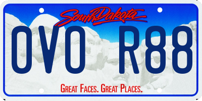 SD license plate 0VOR88