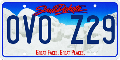 SD license plate 0VOZ29