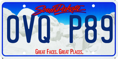 SD license plate 0VQP89