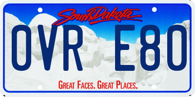 SD license plate 0VRE80